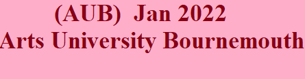 Arts University Bournemouth (aub) Jan 2022