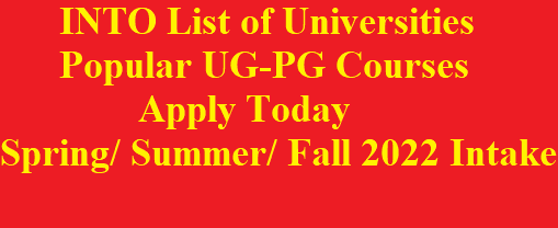 Into List Of Universities & Their Popular Ug-pg Courses. Apply Today For Spring/ Summer/ Fall 2022 Intake